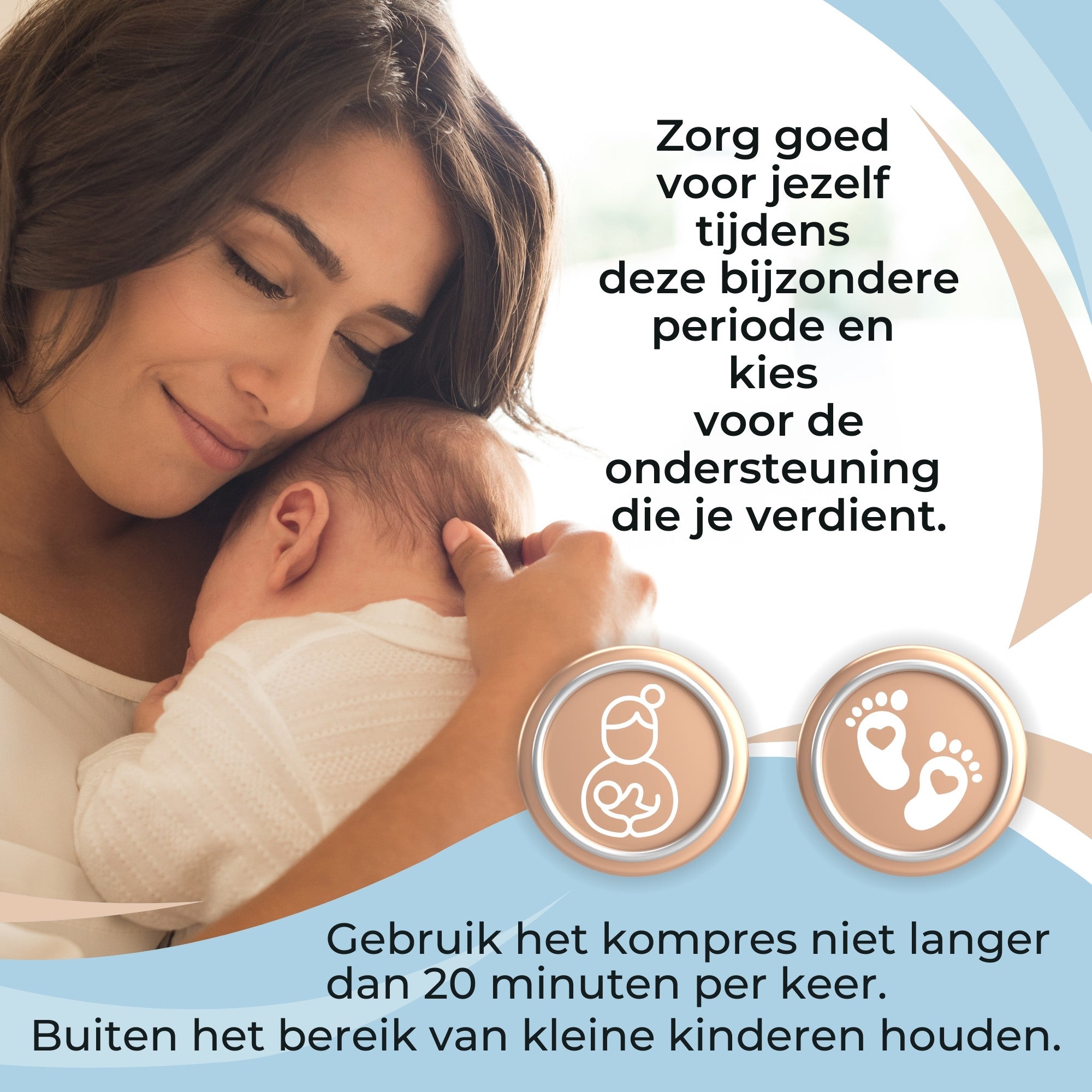 QEY® - Postpartum Verzachtend Kraamverband - Warm/Koud