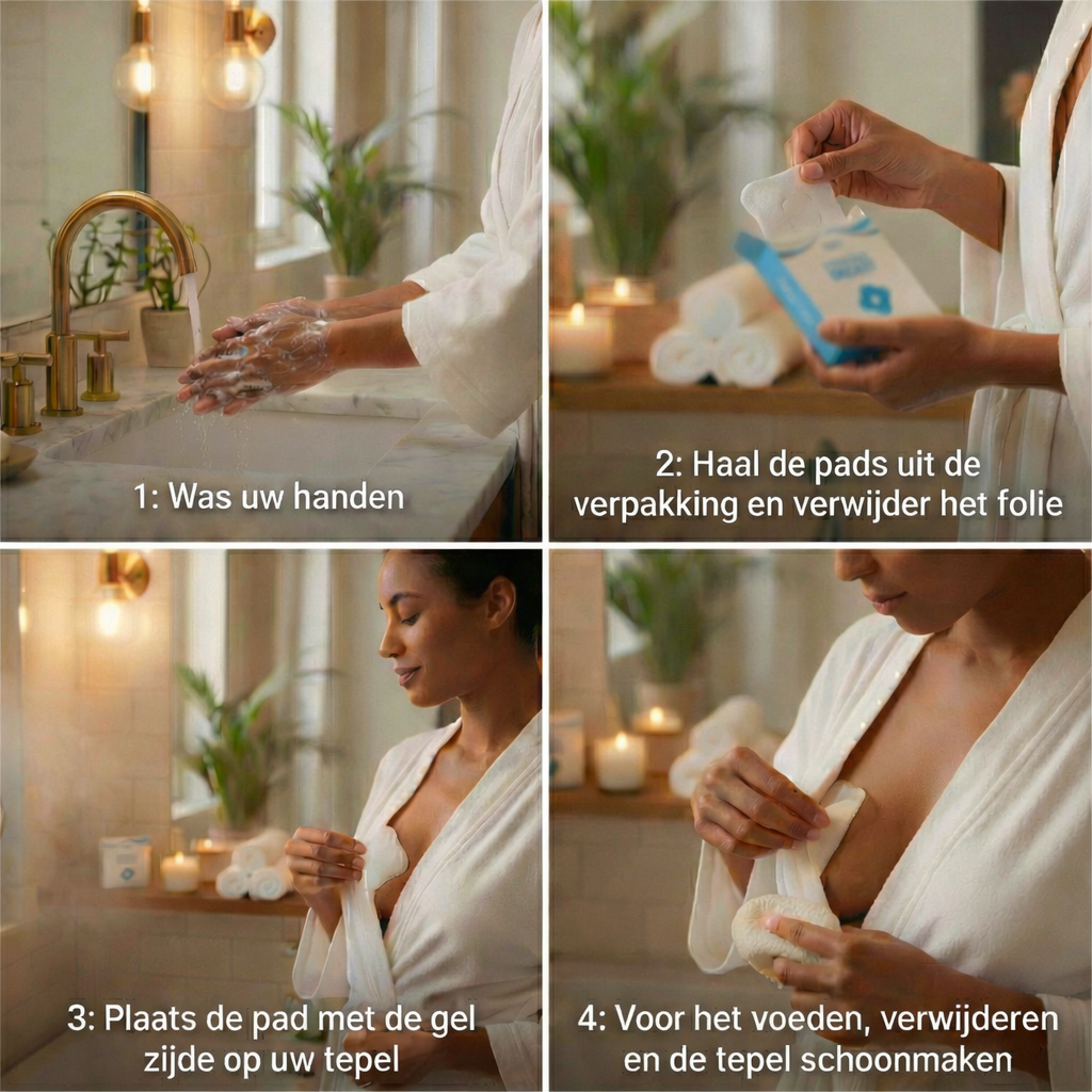 QEY® 12 Stuks Hydrogel Pads - Tepelbeschermers - Borst Kompressen